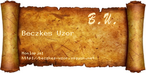 Beczkes Uzor névjegykártya